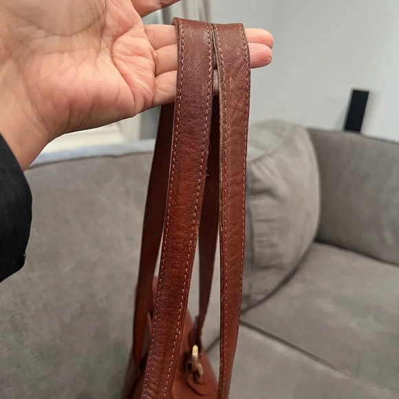 Valentina Large Brown Leather Tote Bag - Picture 8 of 14